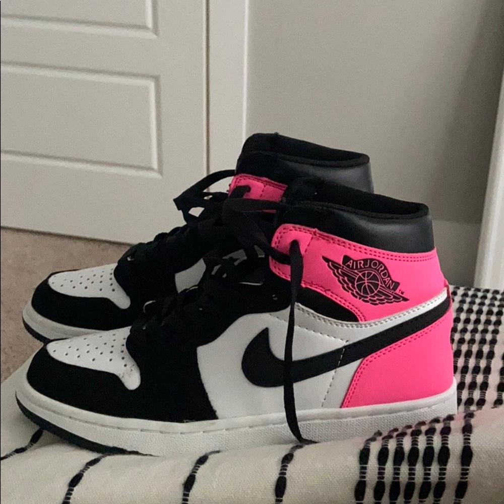 Pink and Black Air Jordan 1